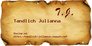 Tandlich Julianna névjegykártya